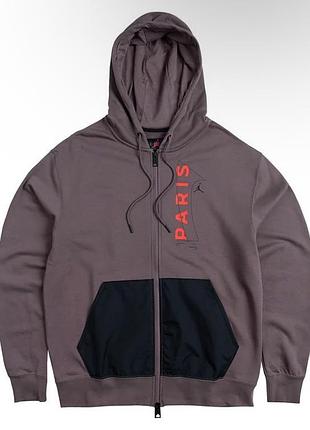 Оригинальное мужское зип-худи nike jordan x psg «full-zip hoodie»