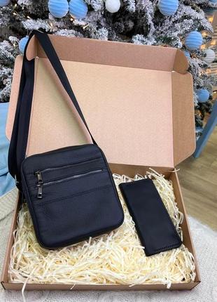 Подарочный набор 🎁 сумка и клатч из натуральной кожи3 фото