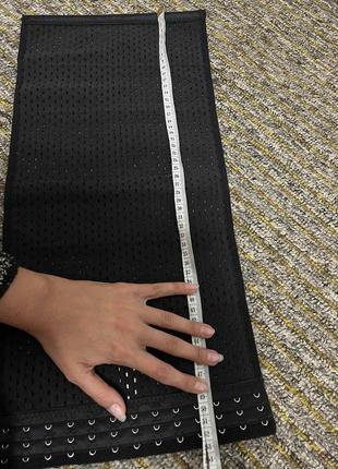 Черный моделирующий корсет корректирующий для похудения послеродовой сильная утяжка с косточками4 фото