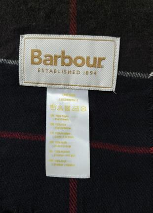 Фірмовий великий шарф barbour оригінал, стильний шарф палантин в клітинку barbour10 фото