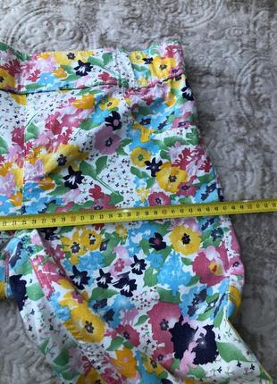 Коттоновые женские брюки брюки лосины в цветочный принт7 фото