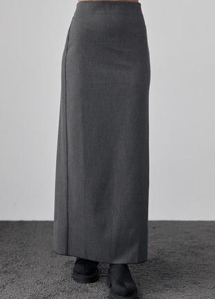 Длинная юбка - карандаш с высоким разрезом2 фото