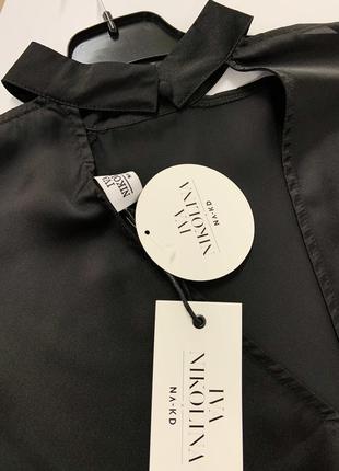 Привлекательная роскошная черная вечерняя блуза топ с открытой спиной na-kd9 фото