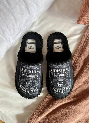 Фетровые тапки ручной работы с принтом