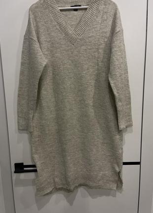 Стильное теплое платье , свитер ,