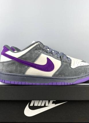 Мужские кроссовки nike sb dunk low pro grey purple