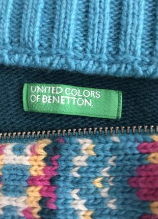 Тёплая кофта «united colors of benetton» шерсть7 фото