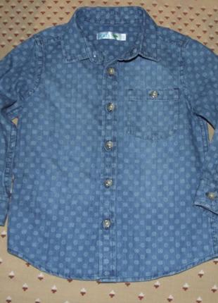 Рубашка джинсовая мальчику 3 - 4 года m&co