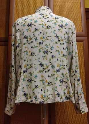 Винтаж,шелк 100%, натуральная шелковая блузка,рубашка, батал, хл-3хл ( наш 50-54)5 фото