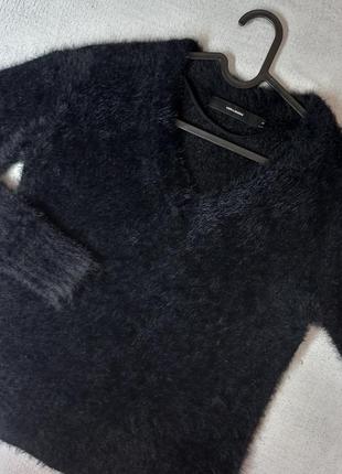 Женская пушистая кофточка с v-образным вырезом vero moda размер xs-s3 фото