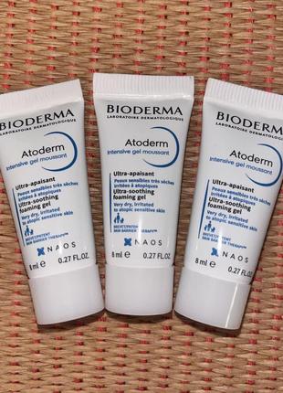 Bioderma atoderm intensive gel moussant - очищающий гель-мусс для сухой, очень сухой, атопичной и чувствительной кожи лица и тела, france 🇫🇷1 фото