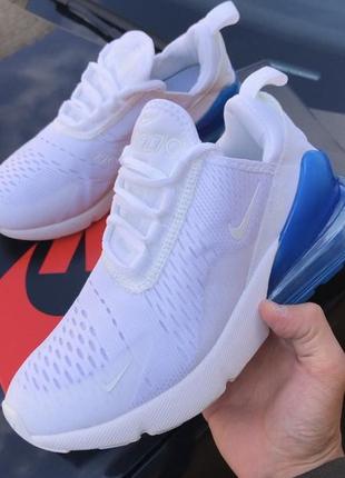 Nike air max 270 white/blue женские кроссовки3 фото