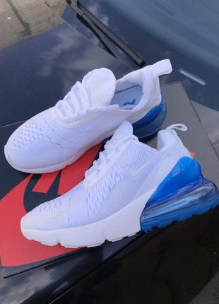 Nike air max 270 white/blue женские кроссовки