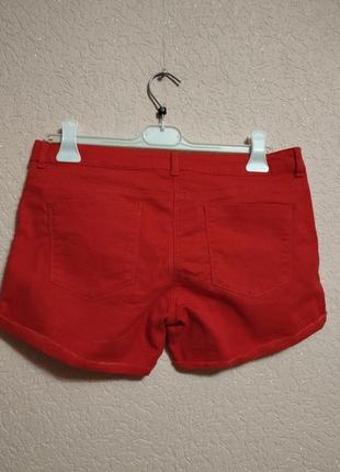 Шорты джинсовые красные летние,женские,размер евро 38 на 46-48размер от h&amp;m2 фото