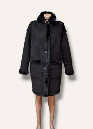 Чорна штучна дублянка