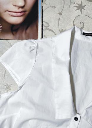 Блуза белая, приталенная,uk 143 фото