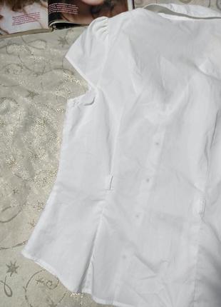 Блуза белая, приталенная,uk 145 фото