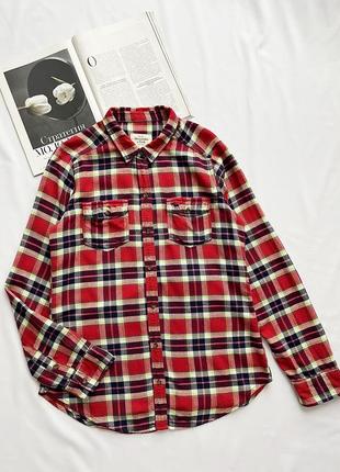 Разноцветная рубашка в клеточку abercrombie & fitch