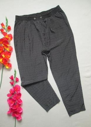 Классные летние легкие шифоновые брюки принт орнамент с подкотами principles