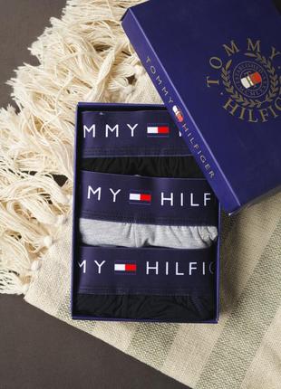 Труси tommy hilfiger набір на подарунок 3 штуки в подарунковій упаковці1 фото