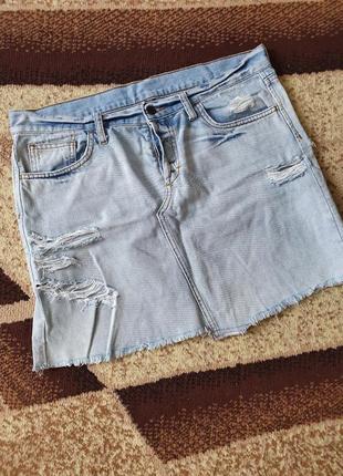 Стильная джинсовая юбка размер 12