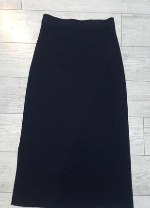 Стильная шерстяная юбка миди в рубчик uniqlo4 фото