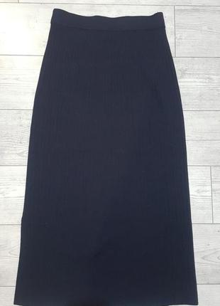 Стильная шерстяная юбка миди в рубчик uniqlo6 фото