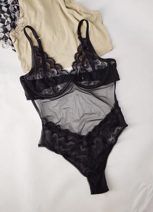 Невероятное боди кружево с сеткой на косточках intimissimi