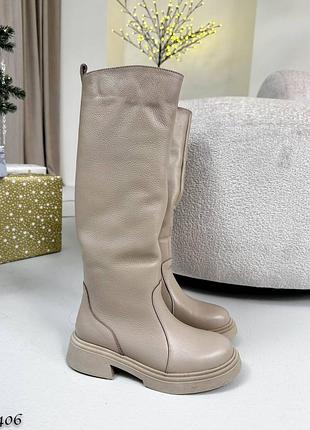 Шкіряні зимові чоботи