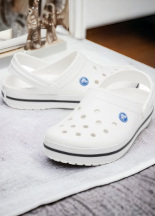 Белые сабо для мужчин crocs crocsband m12 m13