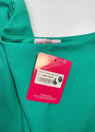 Блуза жіноча зелена вільного крою від бренду pink boutique s4 фото