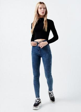 Стильные брендовые джинсы "cropp" с высокой посадкой. размер eur40 (m).2 фото