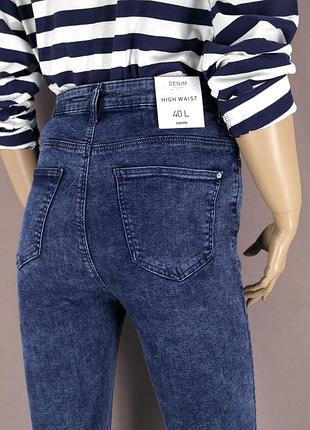 Стильные брендовые джинсы "cropp" с высокой посадкой. размер eur40 (m).7 фото