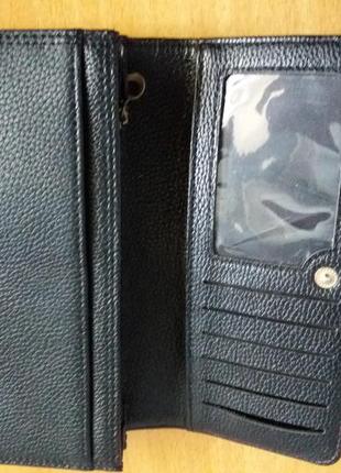 Кожаный вместительный женский кошелек под gucci3 фото