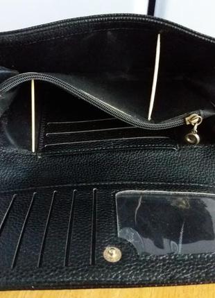 Кожаный вместительный женский кошелек под gucci4 фото