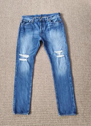 Levi's 501s джинсы рваные skinny оригинал (w36 l34)