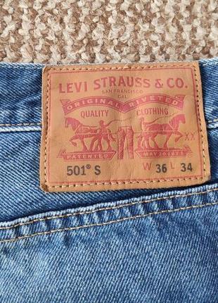 Levi's 501s джинсы рваные skinny оригинал (w36 l34)5 фото