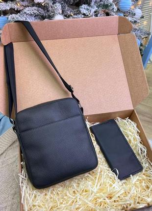 Подарочный набор 🎁 сумка и клатч из натуральной кожи3 фото