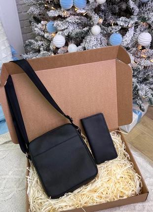 Подарочный набор 🎁 сумка и клатч из натуральной кожи2 фото