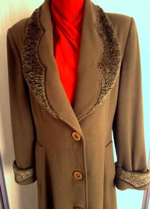 Шикарное длинное демисезонное пальто р. 50/522 фото