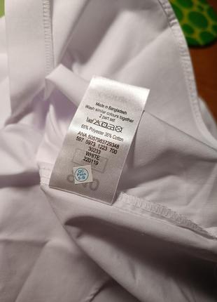 Фирменная школьная белая рубашка сорочка короткий рукав george р. 9 -10 лет.5 фото