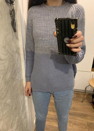 Вязаный свитер кофта 70% шерсть