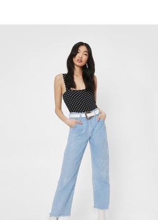 Nasty gal xs s боди черное в горох вискоза2 фото