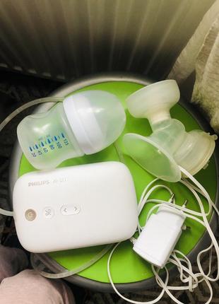 Philips avent молокоотсос, + стаканчики для заморозки