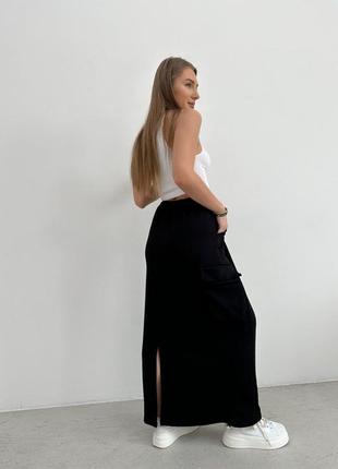 Женская юбка по бокам карманы шнуровка с фиксатором3 фото
