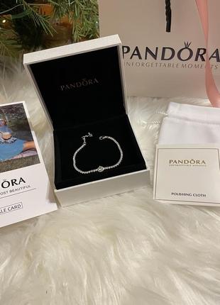 Pandora браслет пандора теннисного дизайна с ореолом
