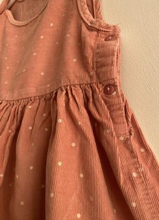 Вельветовый сарафан девочке2 фото