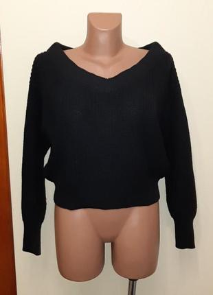 💥1+1=3 базовий стильний чорний светр gina tricot, розмір 46 - 48