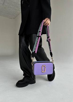 Marc jacobs new purple logo сумочка