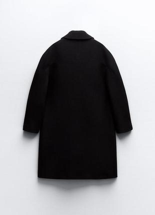 Пальто на основе шерсти с рубашечным комиром7 фото